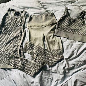 Olive Green VS Workout set NWOT